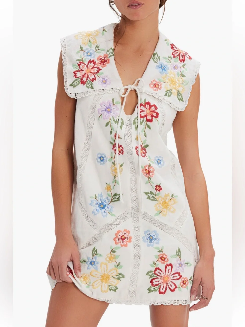 NWT Free People | Willow Embroidered Mini Dress | Large